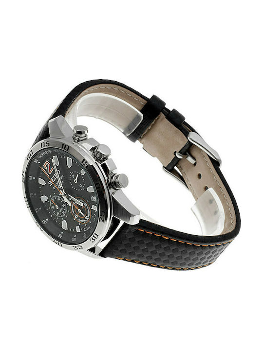 Seiko Ceas Cronograf Baterie cu Curea de piele