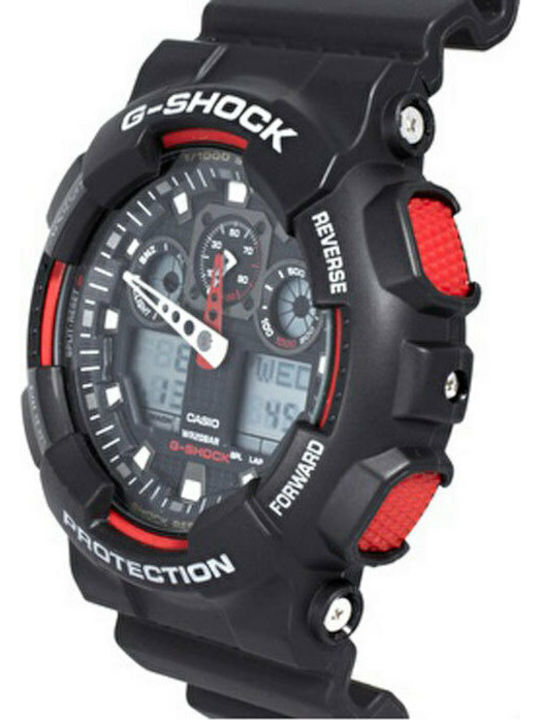 Casio G-Shock Analog/Digital Men's Watch 51mm Chronograph Battery with Black Rubber Strap