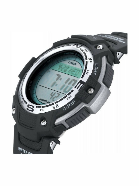 Casio Pro Trek Digital Men's Watch 47.6mm Chronograph Battery with Black Rubber Strap