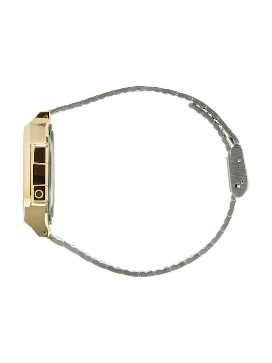 Casio Vintage Iconic Ψηφιακό Ανδρικό Ρολόι 38mm Μπαταρίας με Χρυσό Μεταλλικό Μπρασελέ