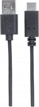 Manhattan Manhattan Hi Speed USB 2.0 Кабел USB-C Мъжки - USB-A Сив 1м 353298