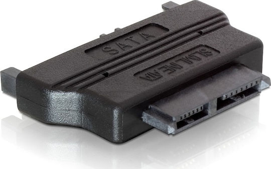 DeLock Adapter Adapter SATA 22-pin - Slim SATA 13-pin Black (65156)