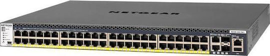 NetGear M4300-52G-POE+ 550W Managed L3 PoE+ Switch με 50 Θύρες Gigabit (1Gbps) Ethernet και 2 SFP Θύρες
