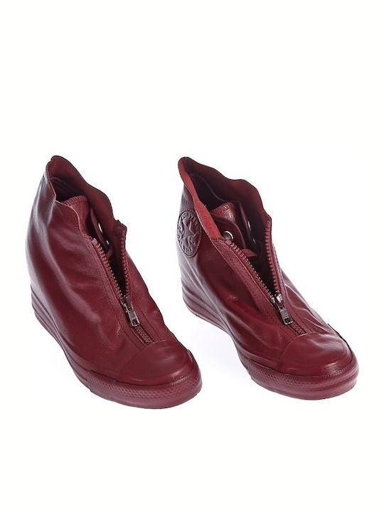 Chuck Taylor All Star Lux Shro Leather Women's Ankle Boots Red