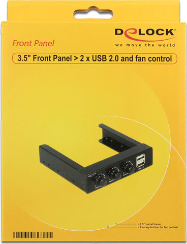 DeLock 3.5 Front Panel 2x Usb 2.0 Контролер на вентилатора