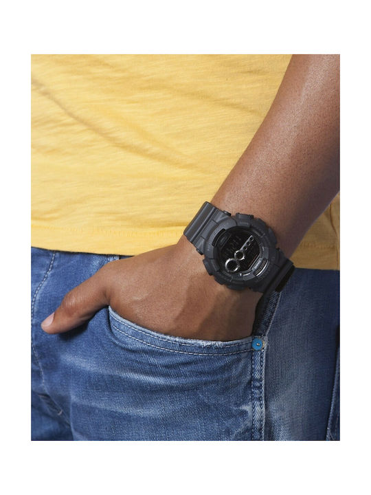 Casio G-Shock Ψηφιακό Ρολόι Μπαταρίας με Καουτσούκ Λουράκι σε Μαύρο χρώμα