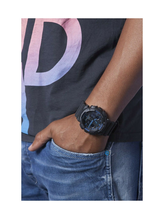 Casio G-Shock Analog/Digital Ceas Cronograf Baterie cu Negru Curea de cauciuc