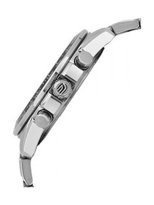 Casio EF-547D-1A1V Ανδρικό Ρολόι 45.5mm Χρονογράφος Μπαταρίας με Ασημί Μεταλλικό Μπρασελέ