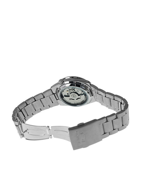 Seiko 5 Men's Watch 37mm Automatic with Silver Metal Bracelet
