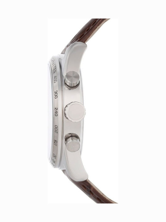 Festina Men's Watch 44mm Chronograph Battery with Brown Leather Strap