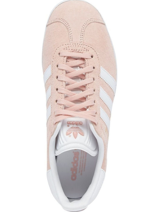 adidas gazelle silver green womens Adidas Womens Gazelle Bold W Clear Pink Crew White Gold Metallic JQ777 –  Sneaker Junkies main image 1