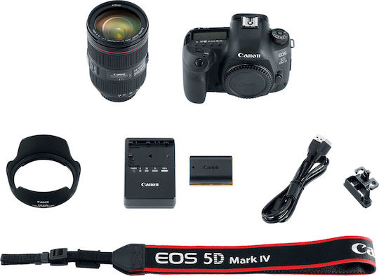 Canon DSLR Camera EOS 5D Mark IV Full Frame Kit (EF 24-105mm F4L IS II USM) Black