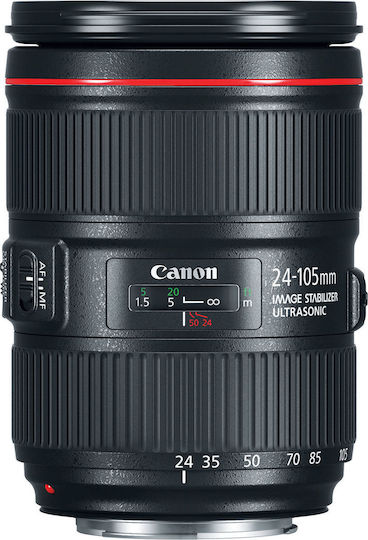 Canon Full Frame Φωτογραφικός Φακός EF 24-105mm f/4L IS II USM Standard Zoom / Tele Zoom / Wide Angle για Canon EF Mount Μαύρος