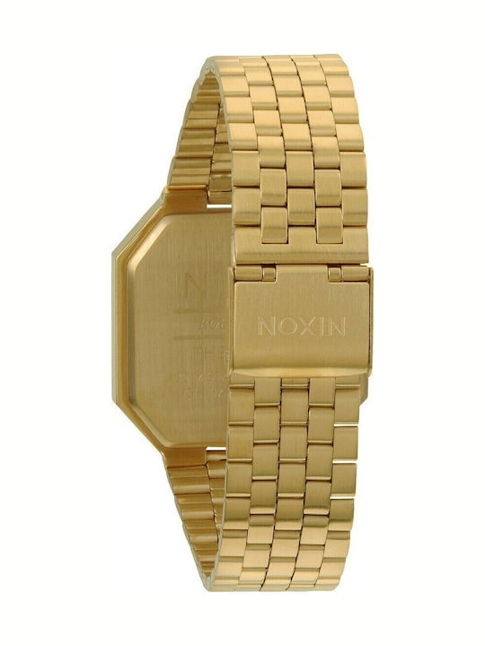 Nixon Digital Men's Watch 38mm Battery with Gold Metal Bracelet