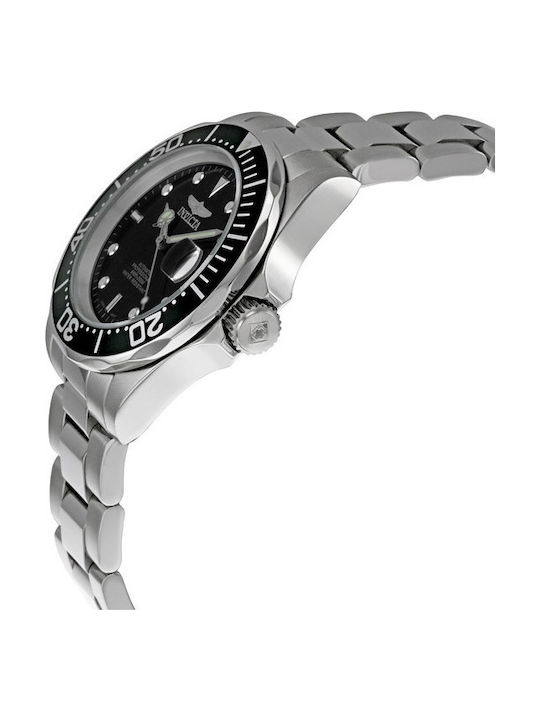 Invicta Pro Diver Herrenuhr 40mm Automatisch mit Silber Metallarmband
