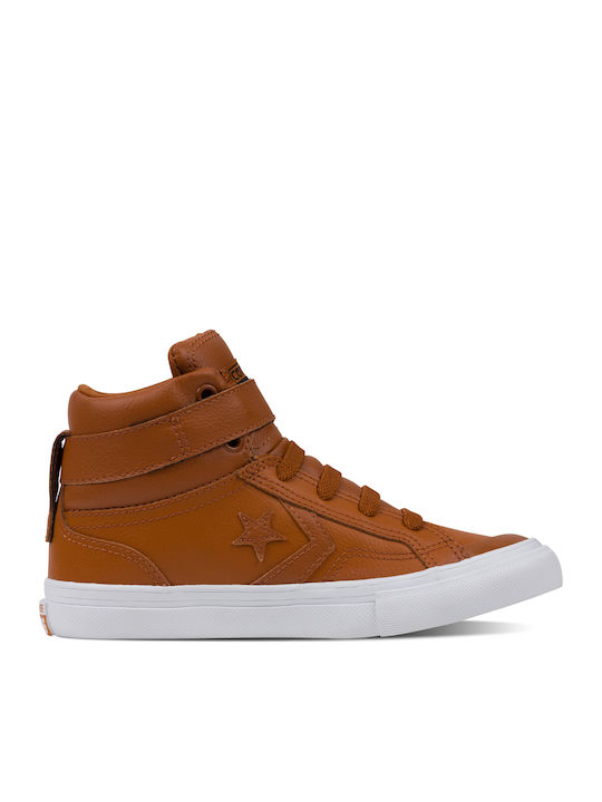 Chuck Taylor All Star PRO BLAZE Strap Kinder Sneaker Hoch mit Bügel- und Schleifenverschluss Tabac Braun