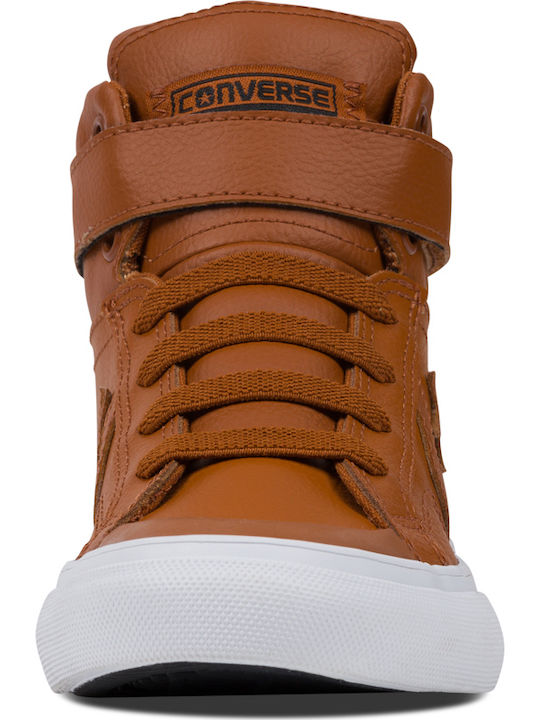 Chuck Taylor All Star PRO BLAZE Strap Kinder Sneaker Hoch mit Bügel- und Schleifenverschluss Tabac Braun
