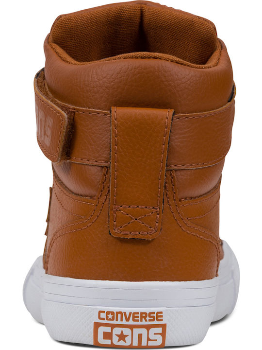 Chuck Taylor All Star PRO BLAZE Strap Kinder Sneaker Hoch mit Bügel- und Schleifenverschluss Tabac Braun