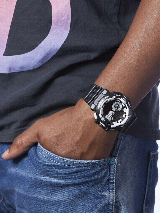 Casio G-Shock Ψηφιακό Ανδρικό Ρολόι 51.9mm Χρονογράφος Μπαταρίας με Μαύρο Καουτσούκ Λουράκι