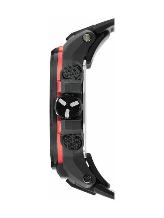 Casio Pro Trek Ανδρικό Ρολόι 43mm Solar με Μαύρο Καουτσούκ Λουράκι