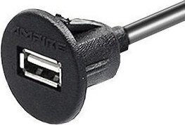 Ampire USB 2.0 Cablu USB-A - USB-A female Negru 2m XUB200