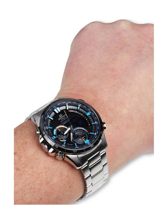 Casio Edifice Ανδρικό Ρολόι με Μεταλλικό Μπρασελέ