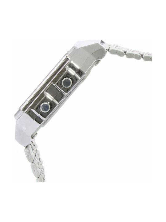 Casio Digital Battery Watch with Metal Bracelet Silver