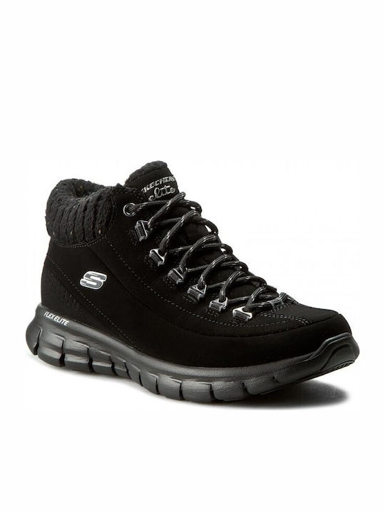 Skechers Дамски Планински Черни