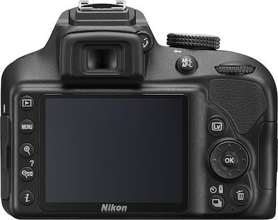 Nikon DSLR Φωτογραφική Μηχανή D3400 Crop Frame Kit (AF-P DX 18-55mm F3.5-5.6G VR + AF-P DX 70-300mm F4.5-6.3G ED VR) Black
