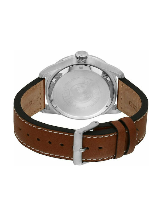 Citizen Uhr Eco - Antrieb mit Braun Lederarmband