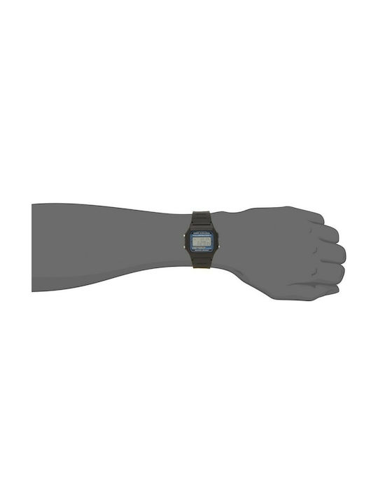 Casio Ψηφιακό Ρολόι Μπαταρίας με Μαύρο Καουτσούκ Λουράκι