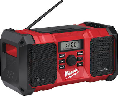 Milwaukee M18 JSR-0 Φορητό Ραδιόφωνο Μπαταρίας με USB Μαύρο