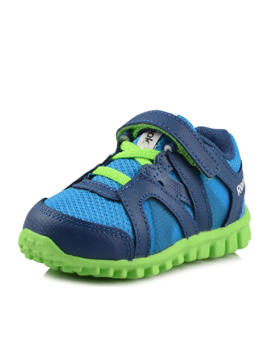 REALFLEX Kinder Sportschuhe Laufen mit Bügel- und Schleifenverschluss Blau