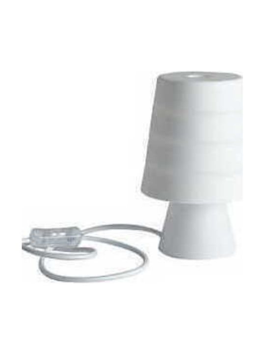Drum Tischlampe für Fassung E14 mit Orange Schirm und Basis