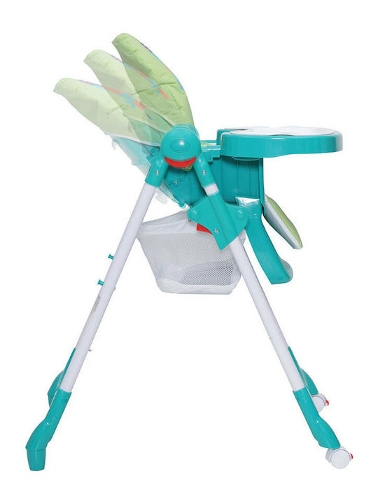 Cangaroo Kimchi Foldable Baby Highchair with Adjustable Height Green