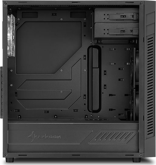 Sharkoon S25-W Midi Tower Κουτί Υπολογιστή με Πλαϊνό Παράθυρο Μαύρο