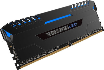 Corsair Vengeance Led 64GB DDR4 RAM cu 4 module (4x16GB) și Viteză 3200 pentru Desktop