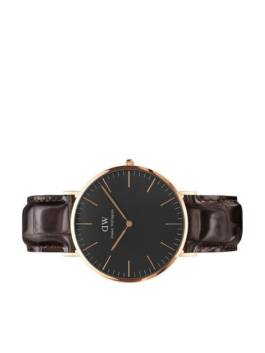 Daniel Wellington Classic York Ρολόι Μπαταρίας με Δερμάτινο Λουράκι