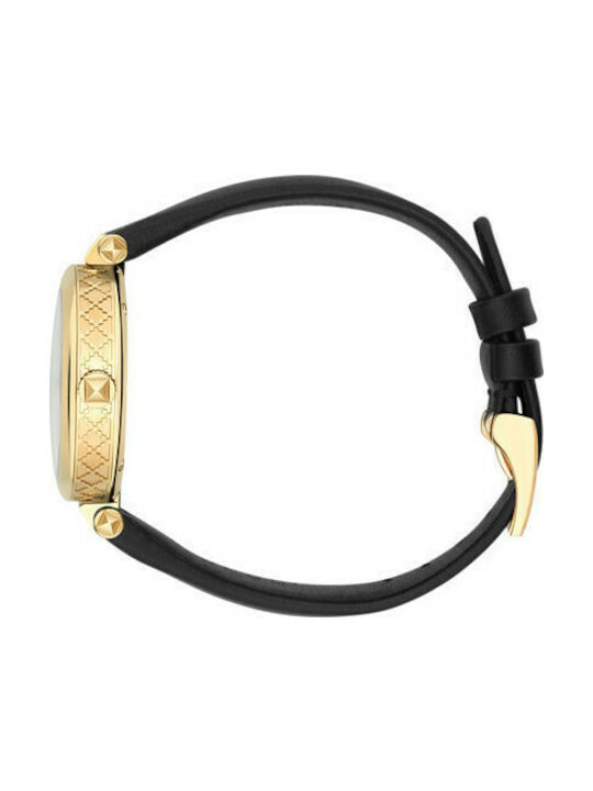 Gucci Diamantissima Womens Watch 32mm Battery with Black Leather Strap