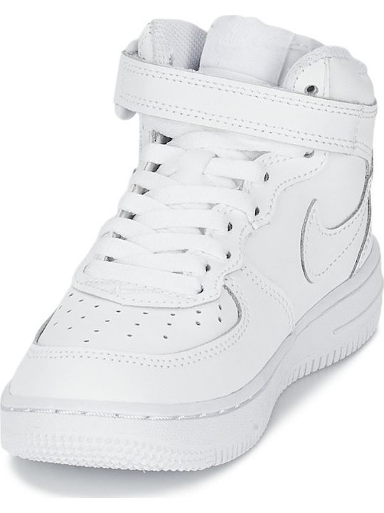Air Force 1 Force 1 Детски Маратонки High с Велкро Бели