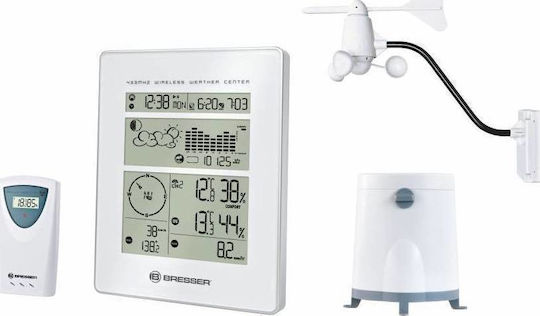 Bresser Weather Center 7002500 Ασύρματος Μετεωρολογικός Σταθμός Ψηφιακός Επίτοιχος Λευκός
