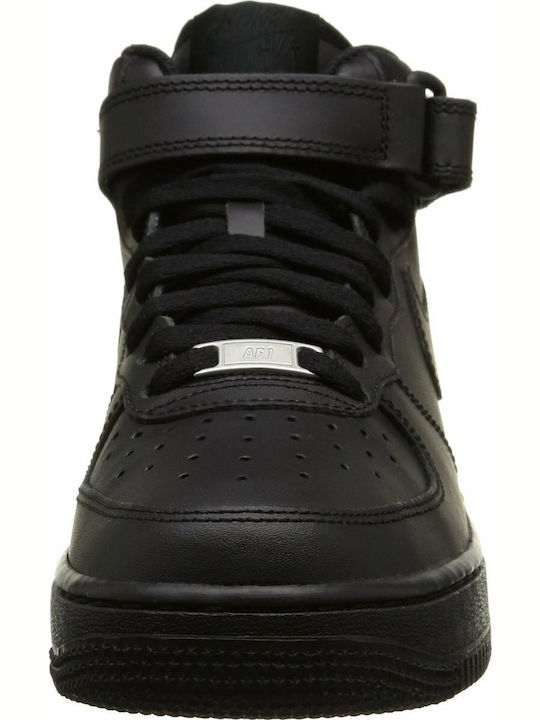Air force 1 Παιδικά Sneakers High με Σκρατς Μαύρα