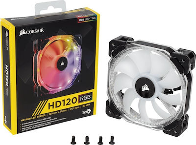 Corsair HD120 Rgb Led High Performance Edition PWM Case Fan (1725rpm / 54.4cfm) με RGB Φωτισμό και Σύνδεση 4-Pin