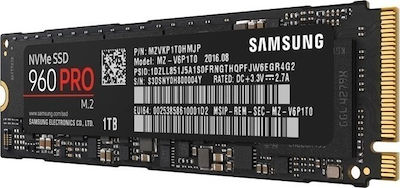 Samsung 960 Pro SSD 1TB M.2 NVMe PCI Express 3.0 MZ-V6P1T0BW