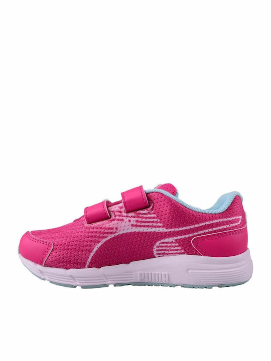 Puma Sequence Kids Sports Shoes Running with Hoop & Loop Closure Fuchsia