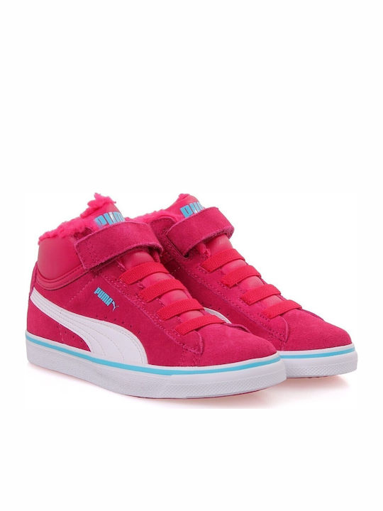 Παιδικά Sneakers High με Σκρατς Φούξια