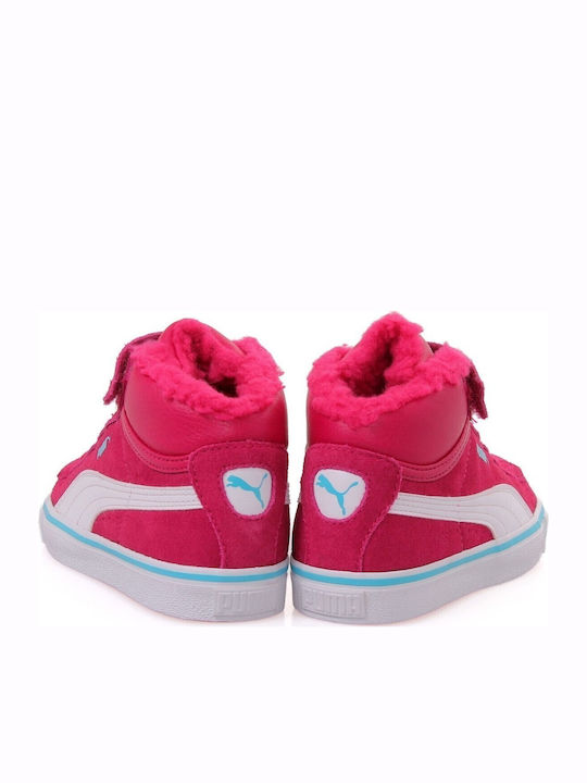 Παιδικά Sneakers High με Σκρατς Φούξια