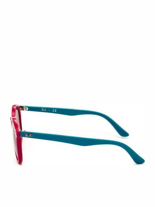 Ray Ban Άθραυστα Στρογγυλά Παιδικά Γυαλιά Ηλίου Κόκκινα