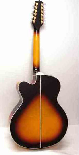 Takamine Semi-Akustik Gitarre GJ72CE-12BSB Jumbo Ausschnitt Braun / Sunburst