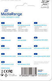 MediaRange SDXC 64GB Class 10 High Speed 60MB/s